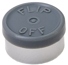 Gray 13mm flip-top vial cap