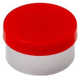Red 13mm flip-top vial cap