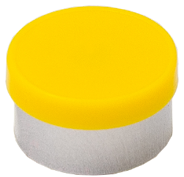 Yellow 13mm flip-top vial cap